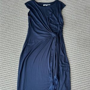 Trina Turk capsleeve faux wrap dress